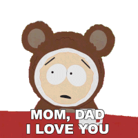 Mom Dad I Love You Butters Stotch Sticker - Mom Dad I Love You Butters Stotch South Park Stickers