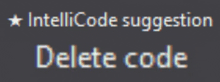 a close up of a computer screen that says delete code