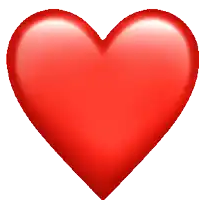 a red heart on a white background with a gradient