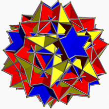 a 3d rendering of a colorful star shaped object