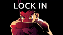 a picture of a man with the words lock in behind him