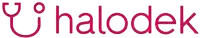 a logo for halodek with a stethoscope and the word halodek