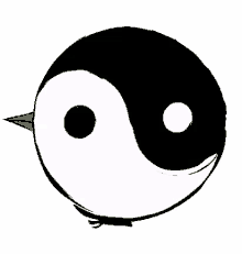 downsign tao bird blinking symbol