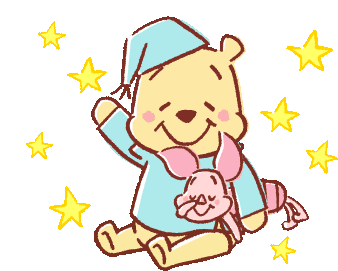 Pooh Pooh And Piglet Sticker - Pooh Pooh And Piglet Good Night Stickers