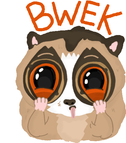 Mocking Laurence Pulls His Eyelids And Sticks Out His Tongue Sticker - Nervous Tarsier Anxious Stickers