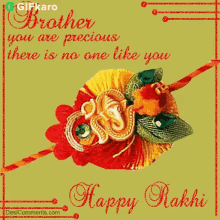 Brother You Are Precious There Is No One Like You Happy Rakhi GIF - Brother You Are Precious There Is No One Like You Happy Rakhi Gifkaro GIFs
