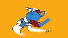 a drawing of a girl doing a handstand with the name simple on the bottom right