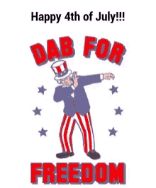 4th Of July Dab For Freedom GIF