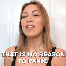 That Is No Reason To Panic Tracy Kiss GIF - That Is No Reason To Panic Tracy Kiss Dont Panic GIFs