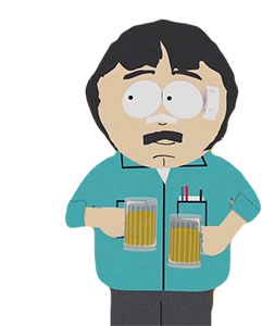 Drinking Randy Marsh Sticker - Drinking Randy Marsh South Park Stickers