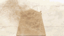 a painting of a person flying through the air