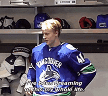 Vancouver Canucks Elias Pettersson GIF - Vancouver Canucks Elias Pettersson Ive Been Dreaming Of This My Whole Life GIFs