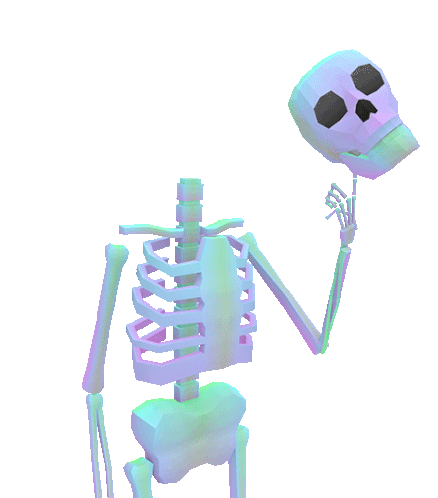 Skeleton Spooky Sticker