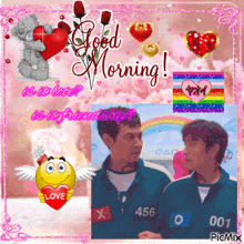 a collage of images with the words good morning on the top