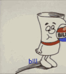 bill waving paper scroll