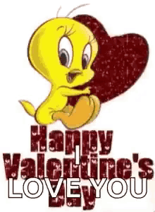 Valentinesday Happy Valentines Day GIF - Valentinesday Happy Valentines Day Tweety Bird GIFs