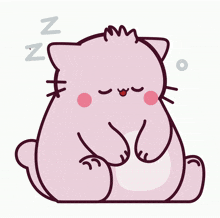 sleepy pembe pembe the pink cat tired ready for bed
