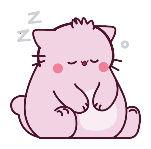 Sleepy Pembe Sticker - Sleepy Pembe Pembe The Pink Cat Stickers