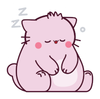 Sleepy Pembe Sticker - Sleepy Pembe Pembe The Pink Cat Stickers