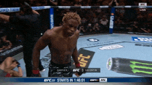 a man in a boxing ring with the words ufc 3 valentin on the screen