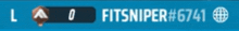 a blue background with the words fitsniper 6741 written on it