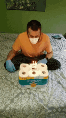 Birthday Quarantine Toilet Paper GIF - Birthday Quarantine Toilet Paper Blow Candles GIFs