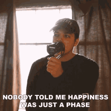 Nobody Told Me Happiness Was Just A Phase Mnys GIF - Nobody Told Me Happiness Was Just A Phase Mnys Sad Times Song GIFs