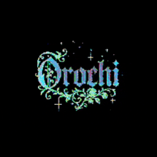 a black background with the word grochi written in pink letters