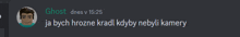 a screenshot of a message from ghost