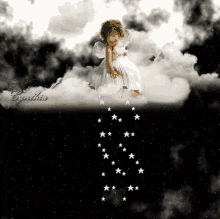 Angel Falling Stars GIF - Angel Falling Stars Cloud GIFs