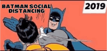 Batman Social Distancing GIF - Batman Social Distancing Social Distance GIFs