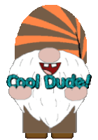 Gnome Cool Dude Sticker - Gnome Cool Dude Stickers