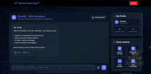 a screenshot of a smart code hub dashboard