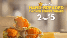 Hardees Hand Breaded Chicken Tender Wraps GIF