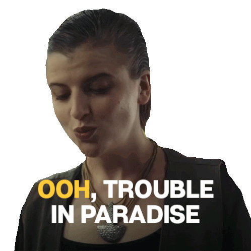Ooh Trouble In Paradise Amy Sticker - Ooh Trouble In Paradise Amy Cassidy Civiero Stickers