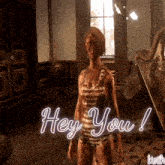 a woman in a bathing suit says " hey you " in a video game