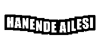 a black and white logo for hanende ailesi on a white background