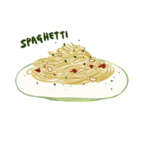 Pasta Spaghetti Sticker - Pasta Spaghetti Fried Shrimp Stickers