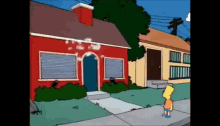 House Running Simpsons GIF
