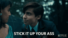 stick it up your ass aidan gallagher number five the umbrella academy fuck you