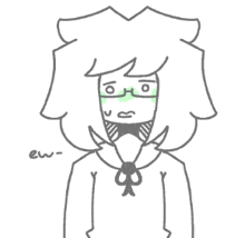 a black and white drawing of a person with glasses and a bow tie .