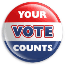 vote counts your vote counts badge go vote us elections