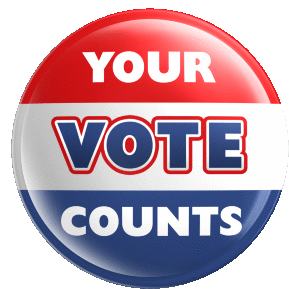Vote Counts Your Vote Counts Sticker - Vote Counts Your Vote Counts Badge Stickers