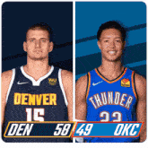 Denver Nuggets (58) Vs. Oklahoma City Thunder (49) Half-time Break GIF - Nba Basketball Nba 2021 GIFs