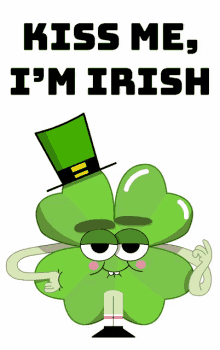 kiss me im irish saint patricks day lucky clover irish