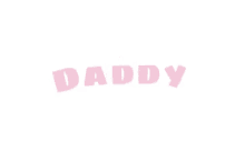 daddy text floating pink