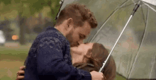 Kisses In The Rain GIF - Couple Kiss Kissing GIFs