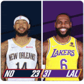 New Orleans Pelicans (23) Vs. Los Angeles Lakers (31) First-second Period Break GIF - Nba Basketball Nba 2021 GIFs