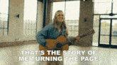 That'S The Story Of Me Turning The Page Catie Offerman GIF - That'S The Story Of Me Turning The Page Catie Offerman Sound Of Missing You Song GIFs