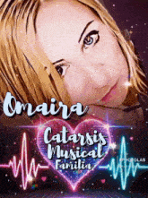 a poster for omaria catarsis musical familia features a woman